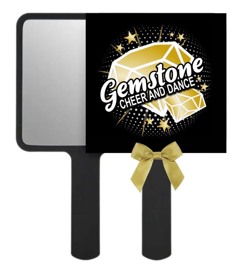 Gemstone hand mirror