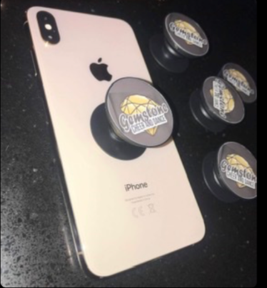 Gemstone phone pop socket