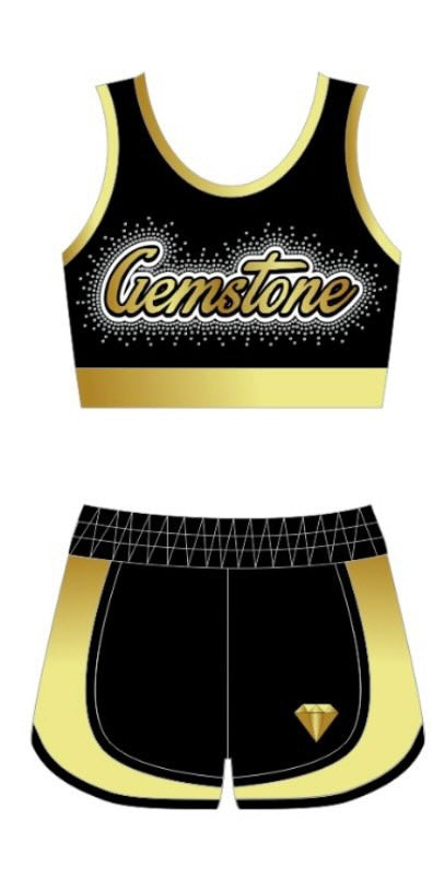Gemstone crop top & shorts set